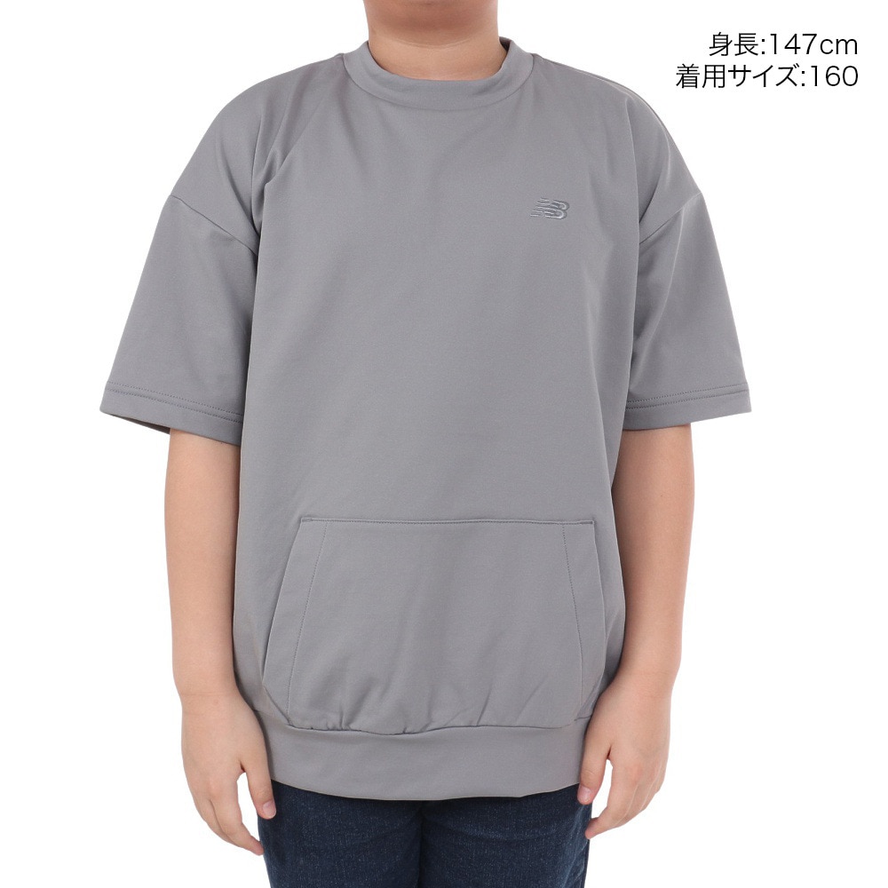 ニューバランス（new balance）（キッズ）吸水速乾 スウェット風ショートスリーブTシャツ ABT45052YST