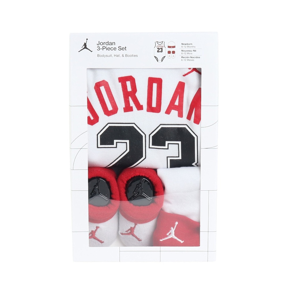 ジョーダン（JORDAN）（キッズ）ベビー ハット・ボディースーツ・ソックス 3ピースセット MJ0208-001