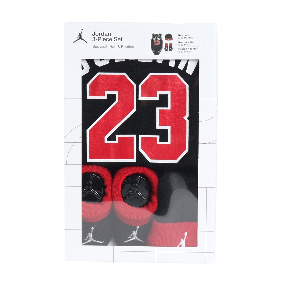 ジョーダン（JORDAN）（キッズ）ベビー ハット・ボディースーツ・ソックス 3ピースセット MJ0208-023