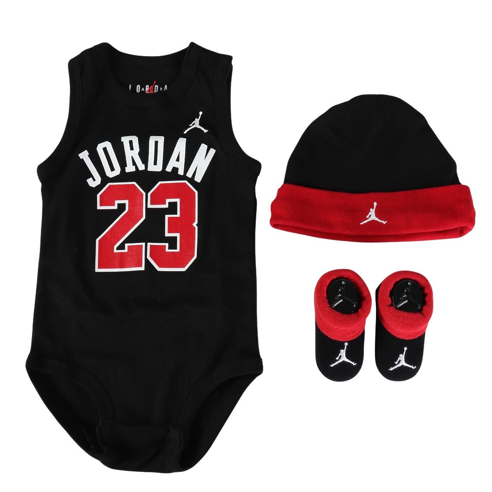 ジョーダン（JORDAN）（キッズ）ベビー ハット・ボディースーツ・ソックス 3ピースセット MJ0208-023