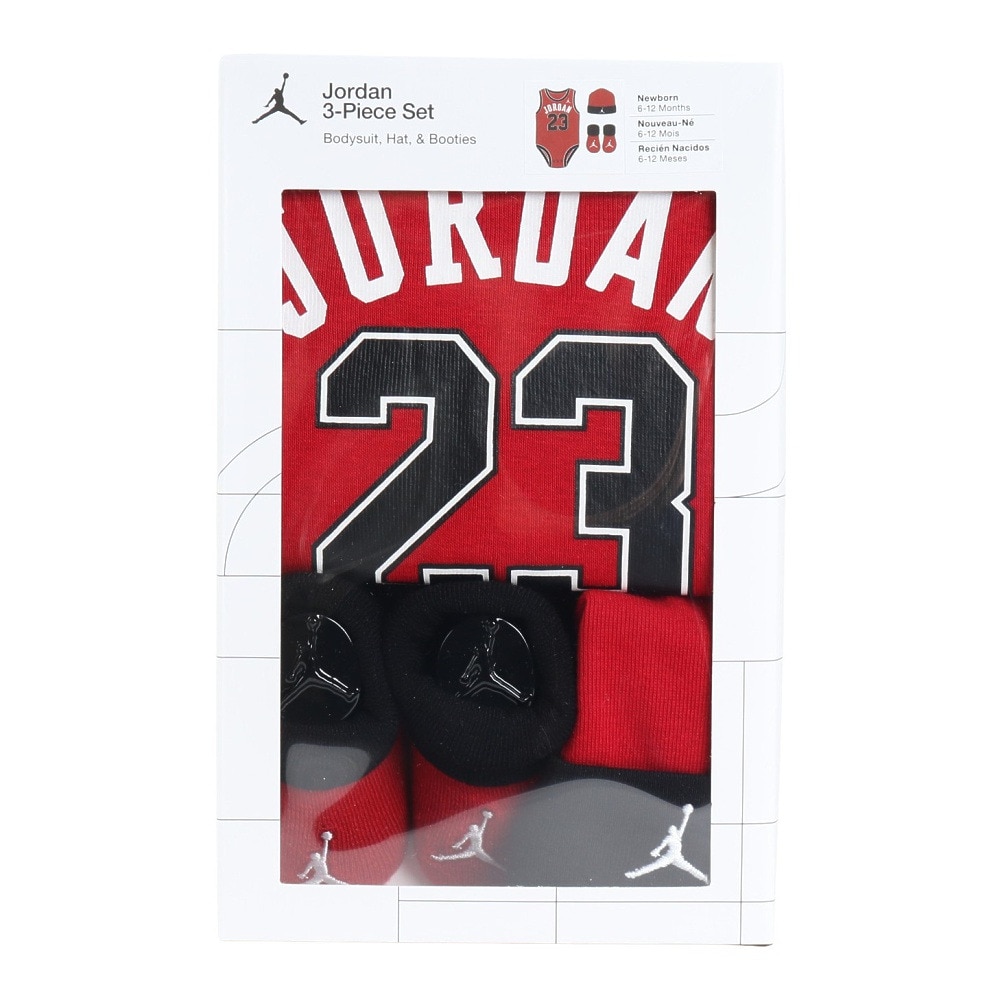ジョーダン（JORDAN）（キッズ）ベビー ハット・ボディースーツ・ソックス 3ピースセット MJ0208-R78