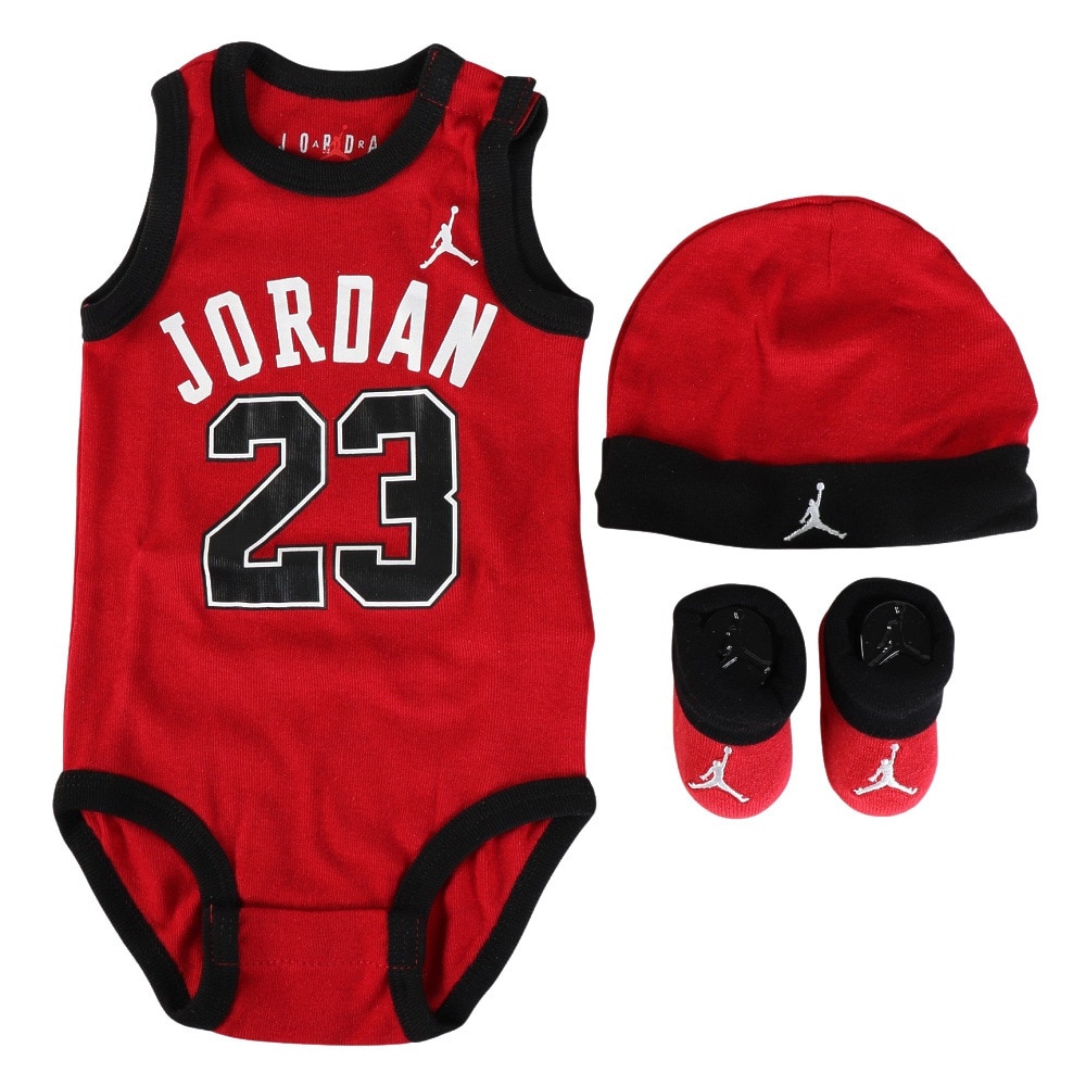 ジョーダン（JORDAN）（キッズ）ベビー ハット・ボディースーツ・ソックス 3ピースセット MJ0208-R78