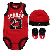 (キッズ)ベビー ハット・ボディースーツ・ソックス 3ピースセット MJ0208-R78