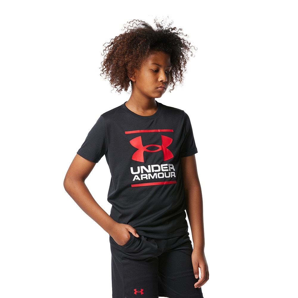 アンダーアーマー（UNDER ARMOUR）（キッズ）半袖Tシャツ ジュニア 上下セット TECH 1378275 001