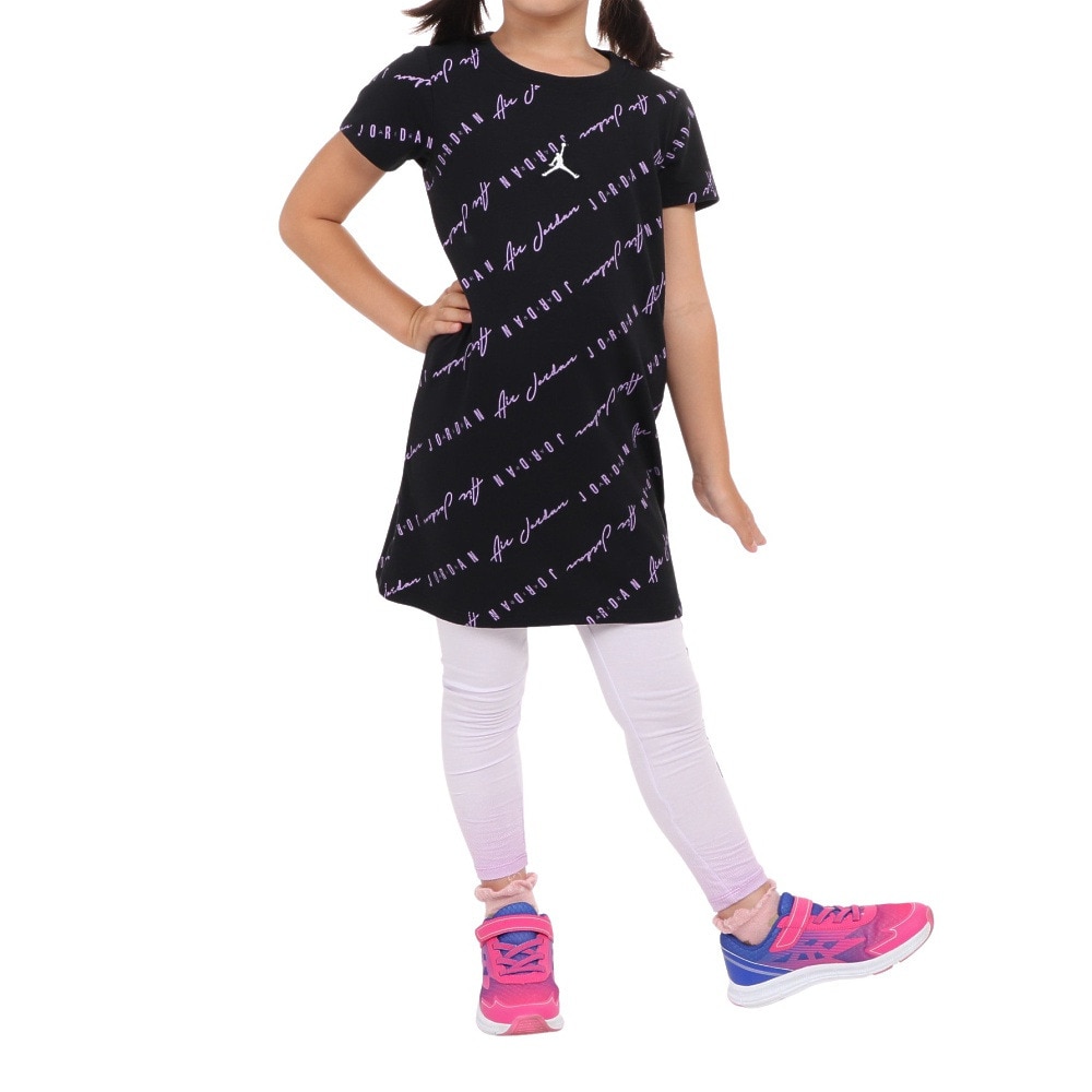 ジョーダン（JORDAN）（キッズ）半袖 ワンピース キッズ ESSENTIALS AOP DRESS 45C163-023
