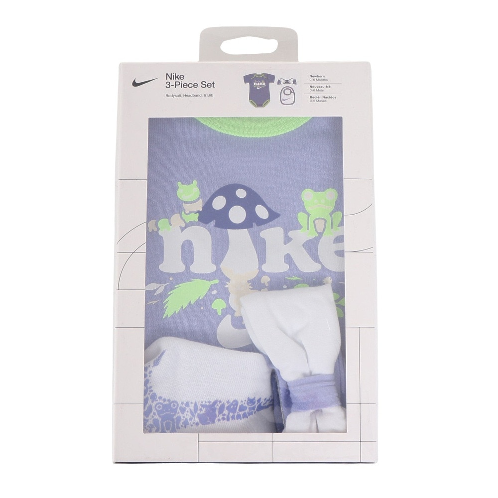 ナイキ（NIKE）（キッズ）ベビー スタイ 半袖ロンパース ヘッドバンド 3点セット NN0849-P3F
