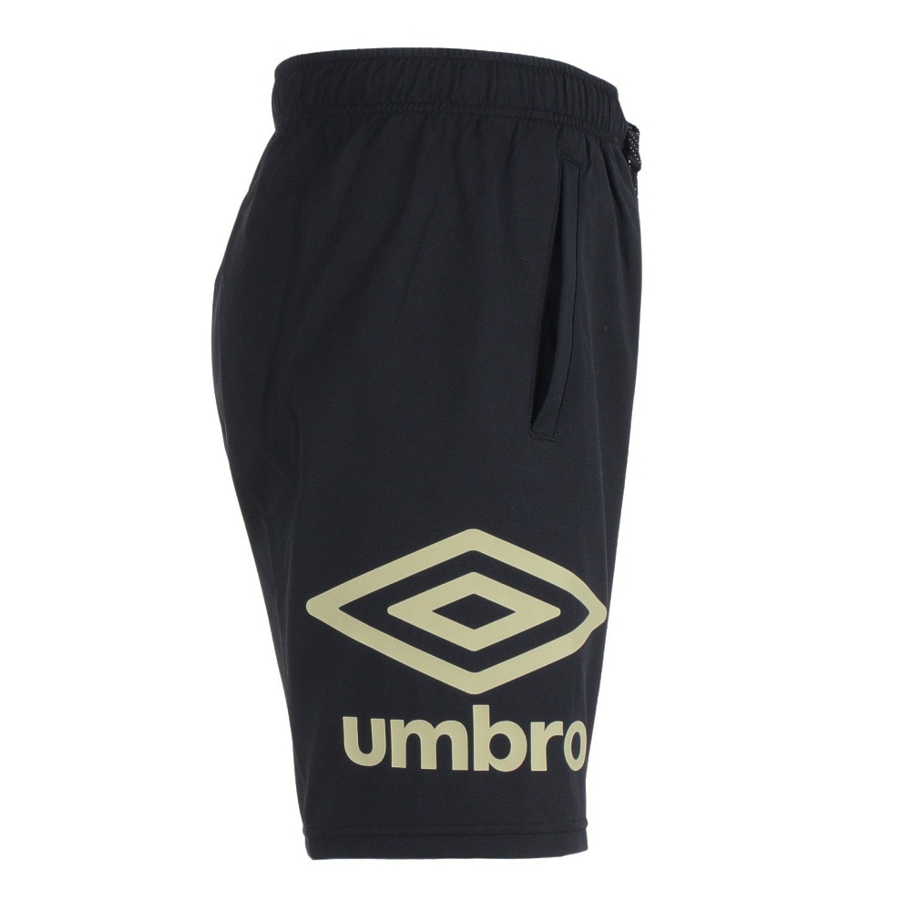 アンブロ（UMBRO）（メンズ）ハーフパンツ メンズ ドライニットショーツ サイドロゴ ULUTJD83 BLK