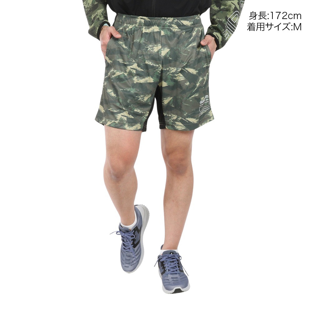 ジローム（GIRAUDM）（メンズ）ドライプラスクール シャインブロック メッシュ ハーフパンツ PT4S0036-TR866-GRSD KHK