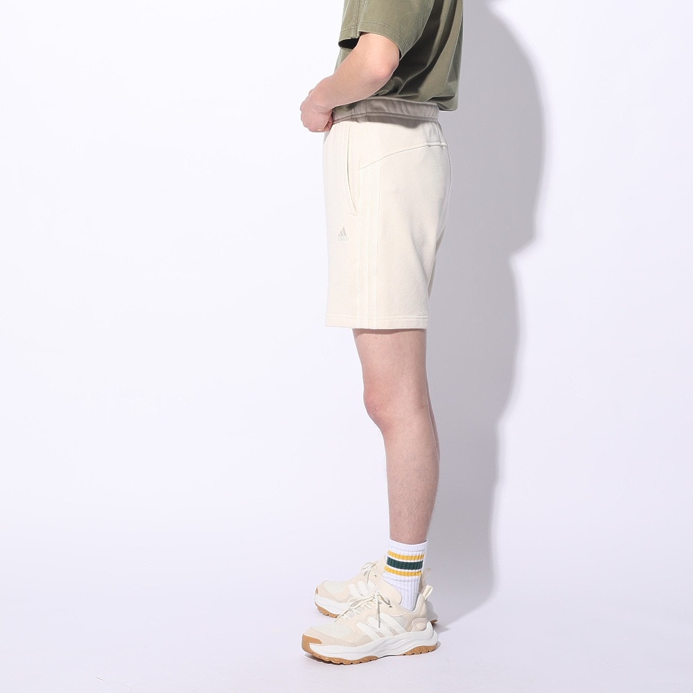アディダス（adidas）（メンズ、レディース）スリーストライプス スウェットショーツ KUE44-IT0917 白 ショートパンツ 短パン