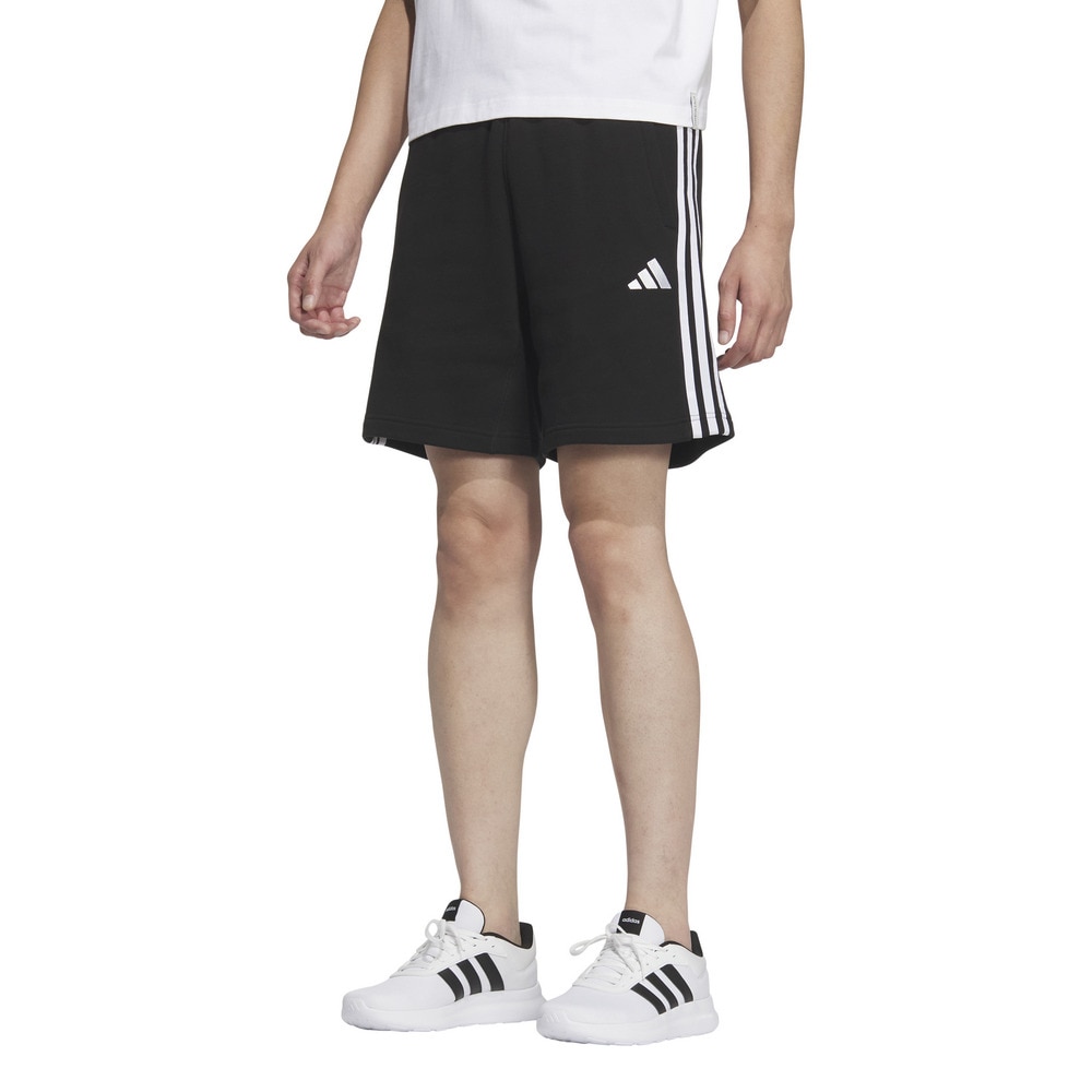 アディダス（adidas）（メンズ）エッセンシャルズ プラス レギュラーフィット スリーストライプス フレンチテリーショーツ JUP97-JW6979