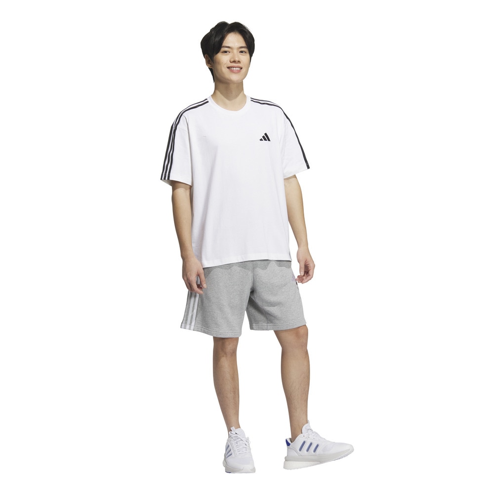 アディダス（adidas）（メンズ）エッセンシャルズ プラス レギュラーフィット スリーストライプス フレンチテリーショーツ JUP97-JW6981