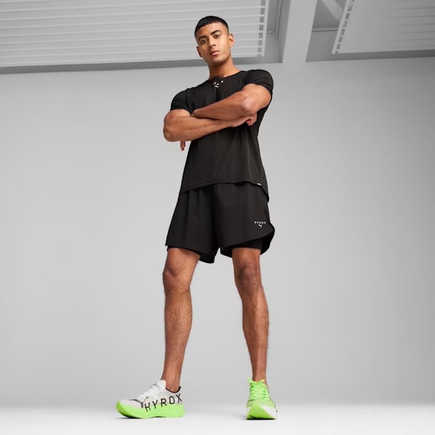 プーマ（PUMA）（メンズ）PUMA×HYROX トレーニング 2イン1 ショーツ インナーパンツ付き 526893 01 BLK
