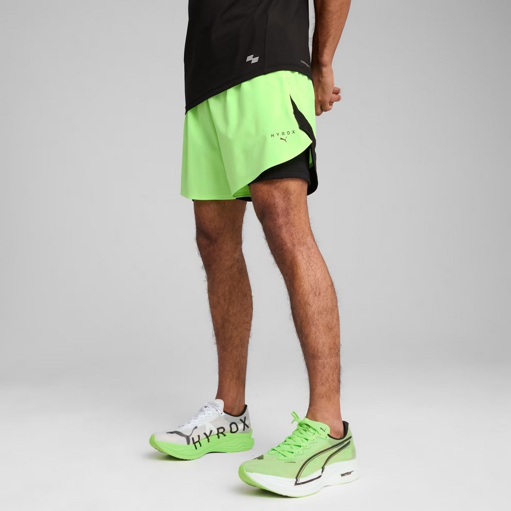 プーマ（PUMA）（メンズ）PUMA×HYROX トレーニング 2イン1 ショーツ インナーパンツ付き 526893 48 FGRN