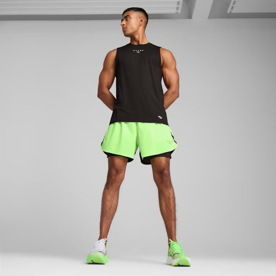 プーマ（PUMA）（メンズ）PUMA×HYROX トレーニング 2イン1 ショーツ インナーパンツ付き 526893 48 FGRN