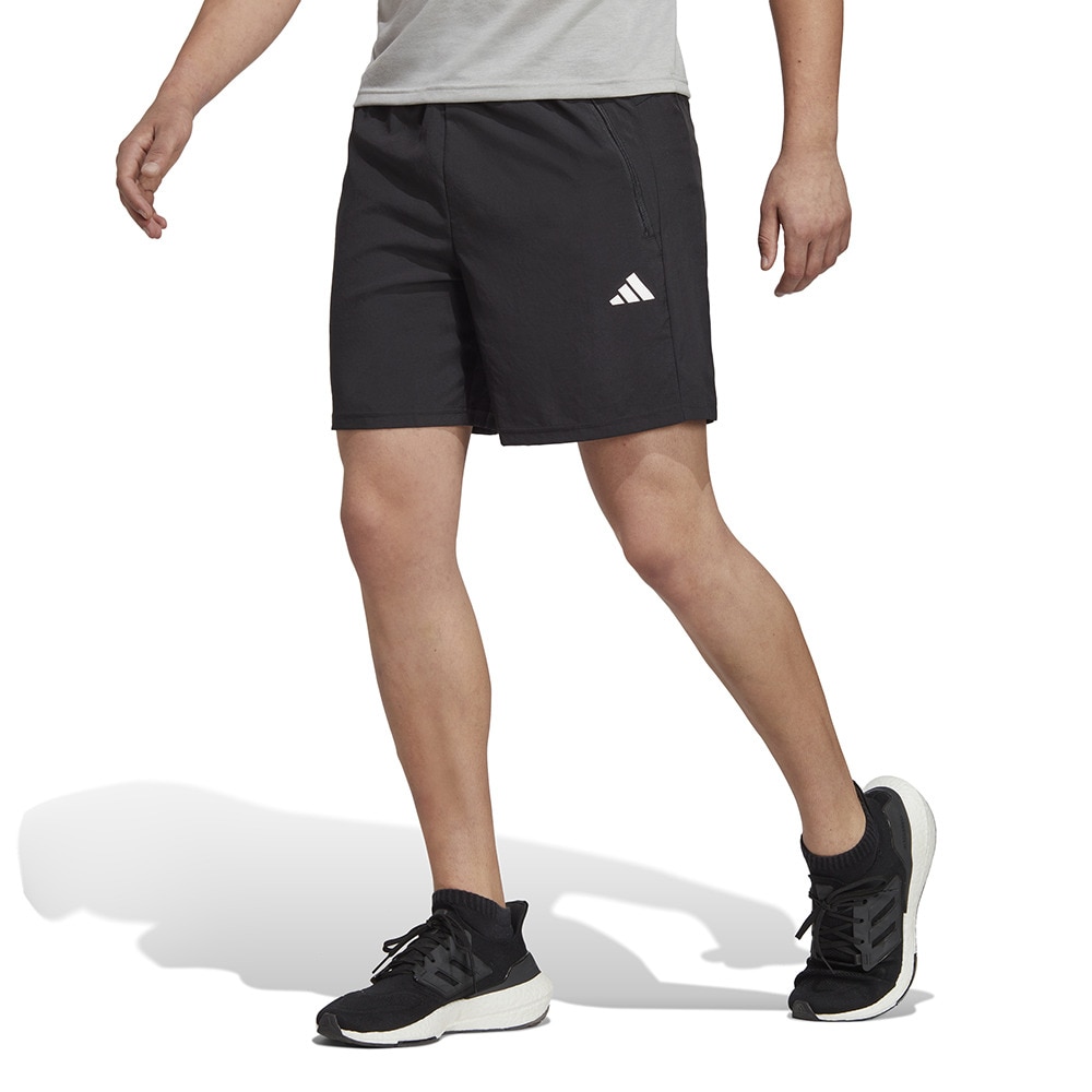 アディダス（adidas）（メンズ）トレイン エッセンシャルズ ウーブントレーニングショーツ QF268-IC6976 ブラック
