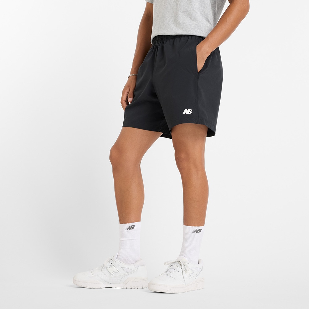 ニューバランス（new balance）（メンズ）ウーブンショーツ７インチ AMS51206BK