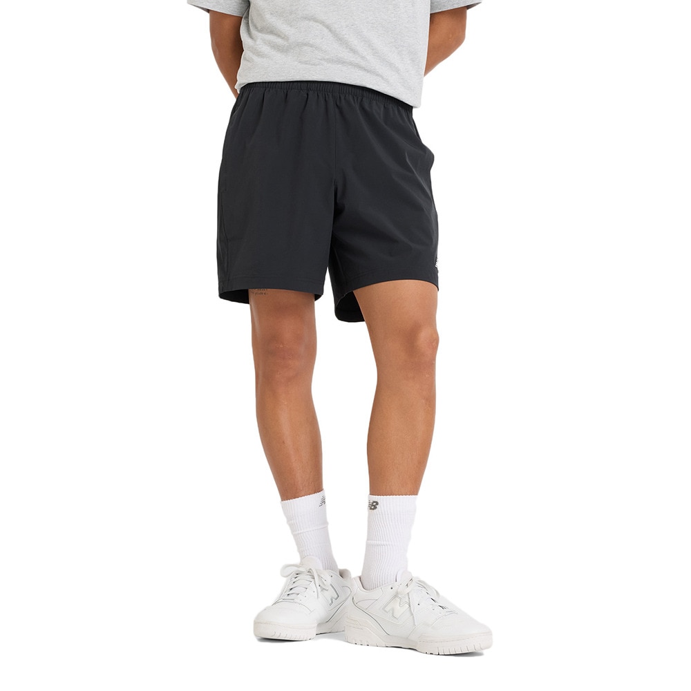 ニューバランス（new balance）（メンズ）ウーブンショーツ７インチ AMS51206BK