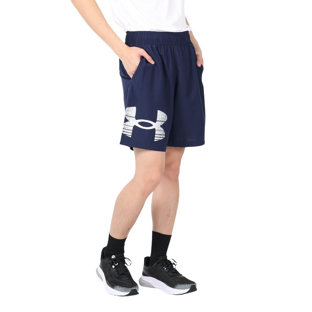 アンダーアーマー（UNDER ARMOUR）（メンズ）ウーブン ロゴグラフィック ショーツ 1377139 410
