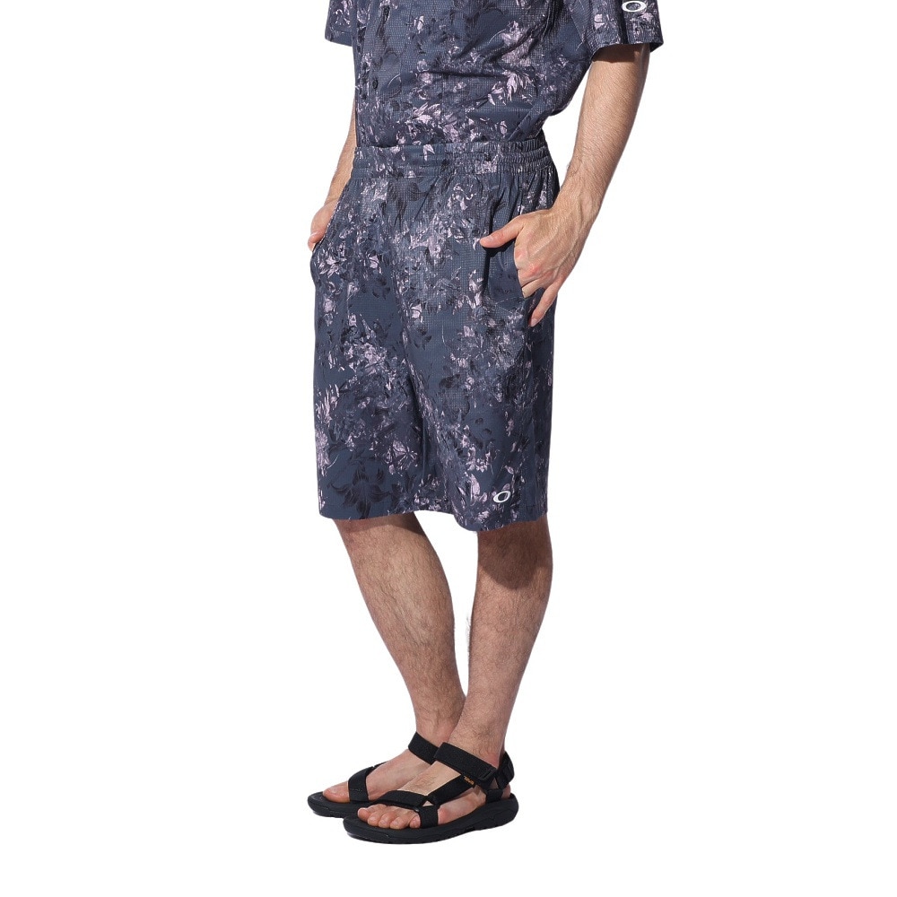 オークリー（OAKLEY）（メンズ）ESSEN グラフィック ショートパンツ FOA406588-01N