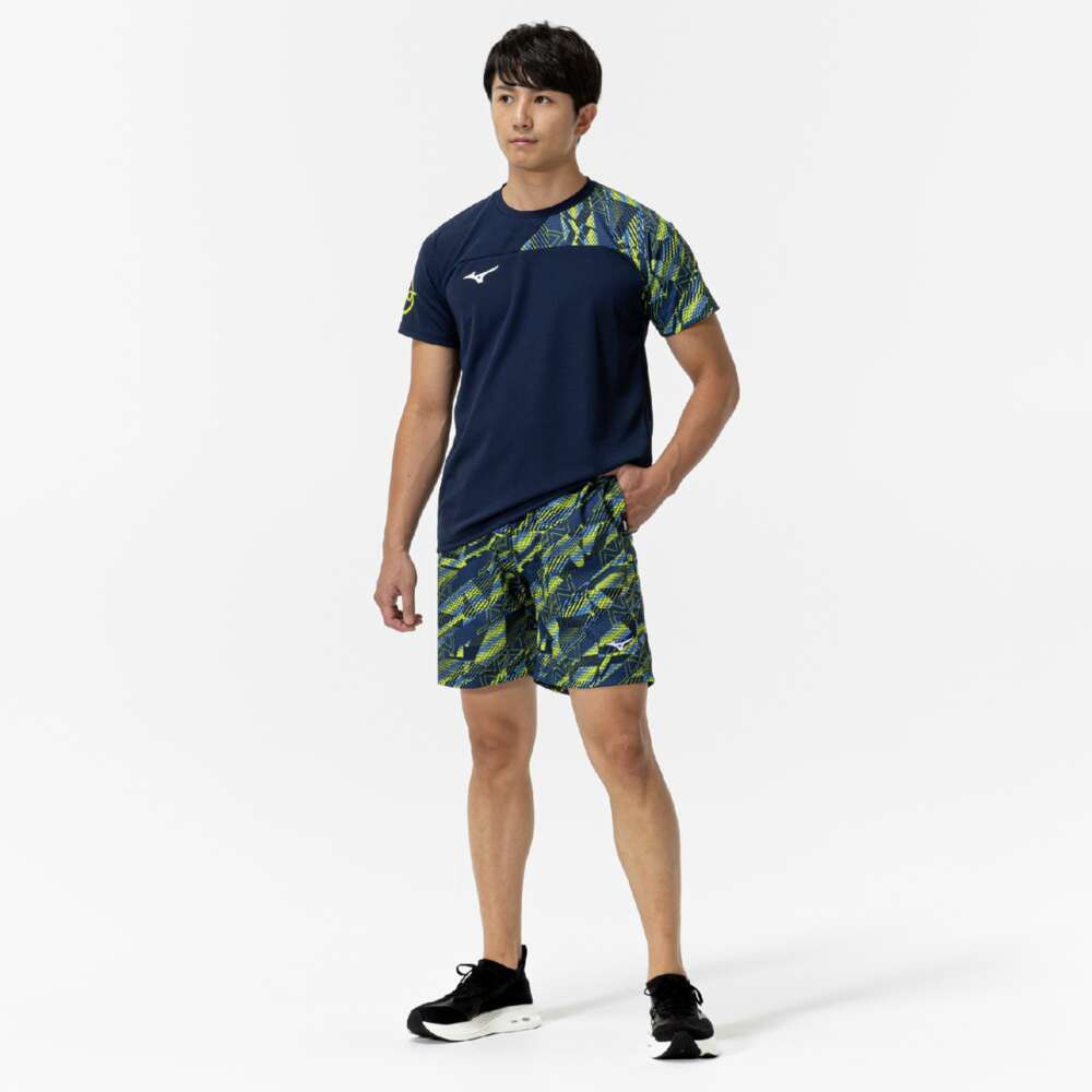 ミズノ（MIZUNO）（メンズ）N－XT　総柄ハーフパンツ 32JDC24014