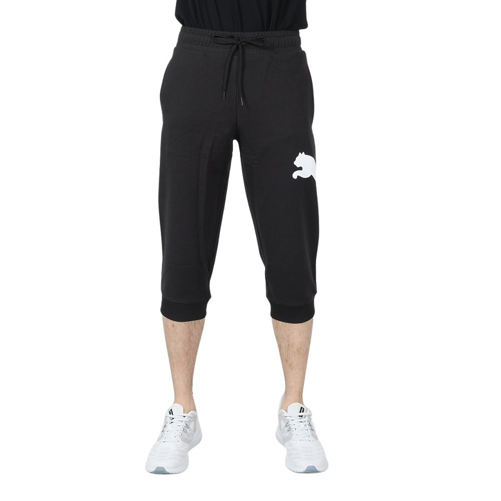 プーマ（PUMA）（メンズ）パンツ メンズ ESS+ ビッグ ロゴ 3/4 スウェットパンツ 674929 01 BLK