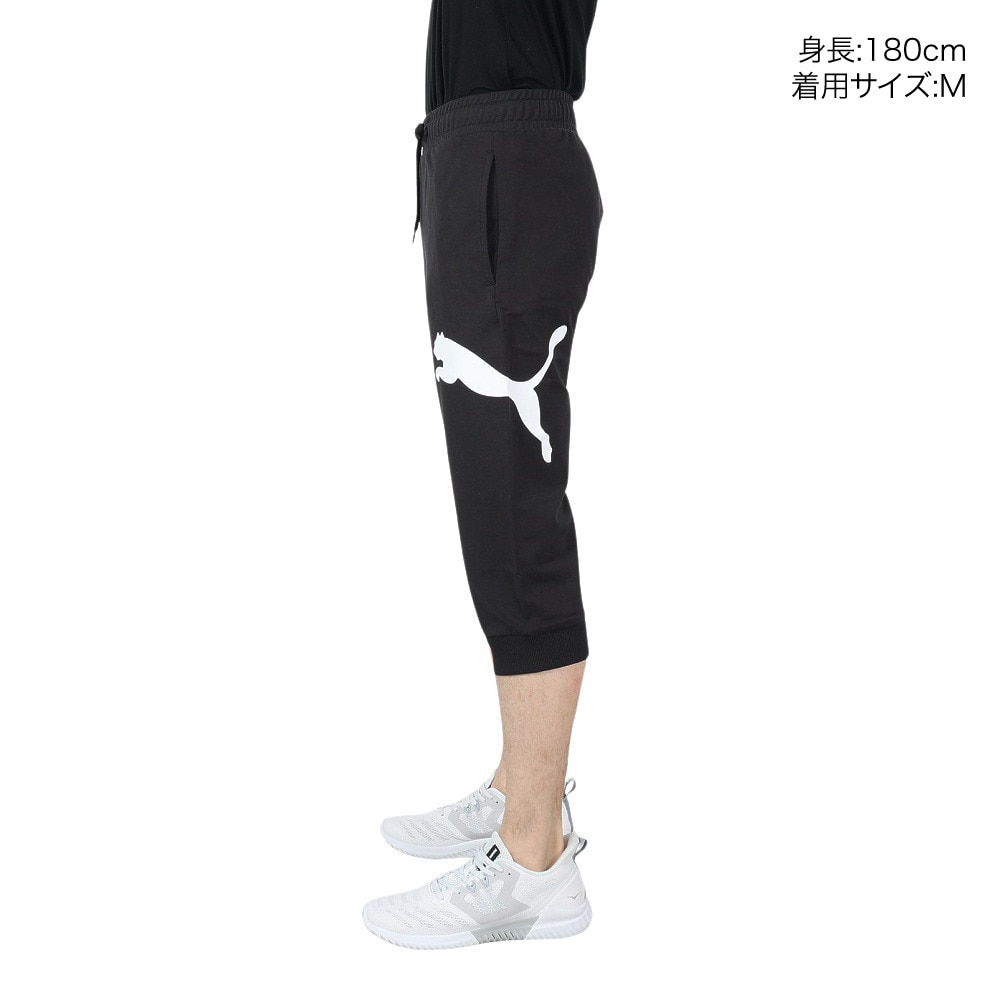 プーマ（PUMA）（メンズ）パンツ メンズ ESS+ ビッグ ロゴ 3/4 スウェットパンツ 674929 01 BLK