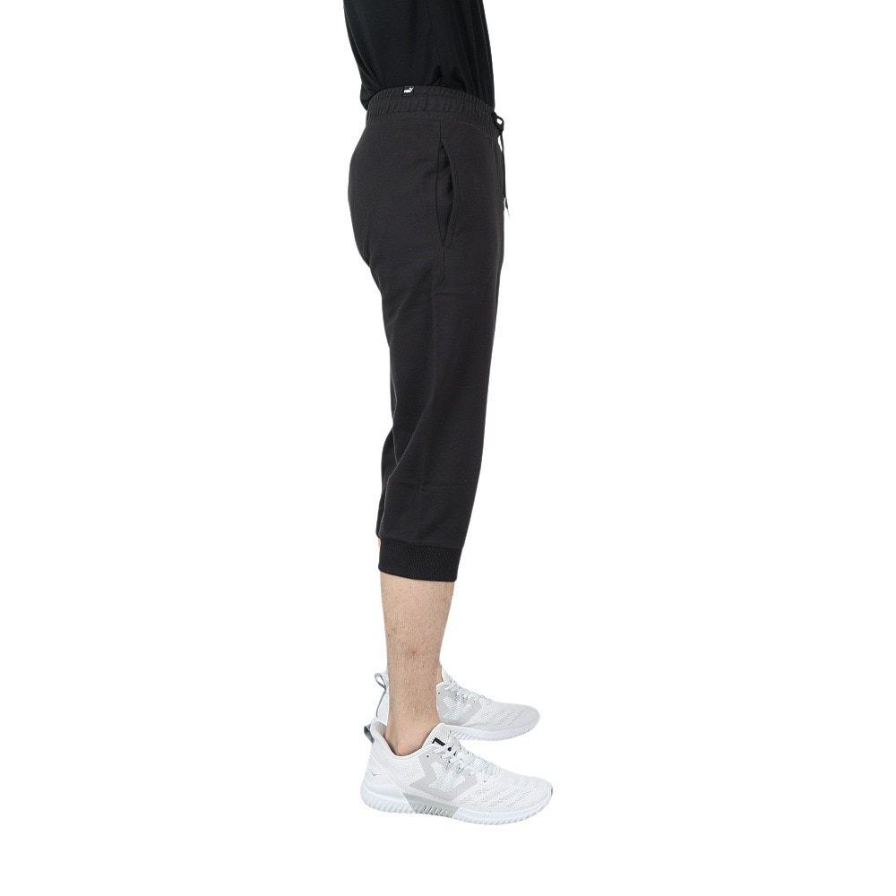 プーマ（PUMA）（メンズ）パンツ メンズ ESS+ ビッグ ロゴ 3/4 スウェットパンツ 674929 01 BLK