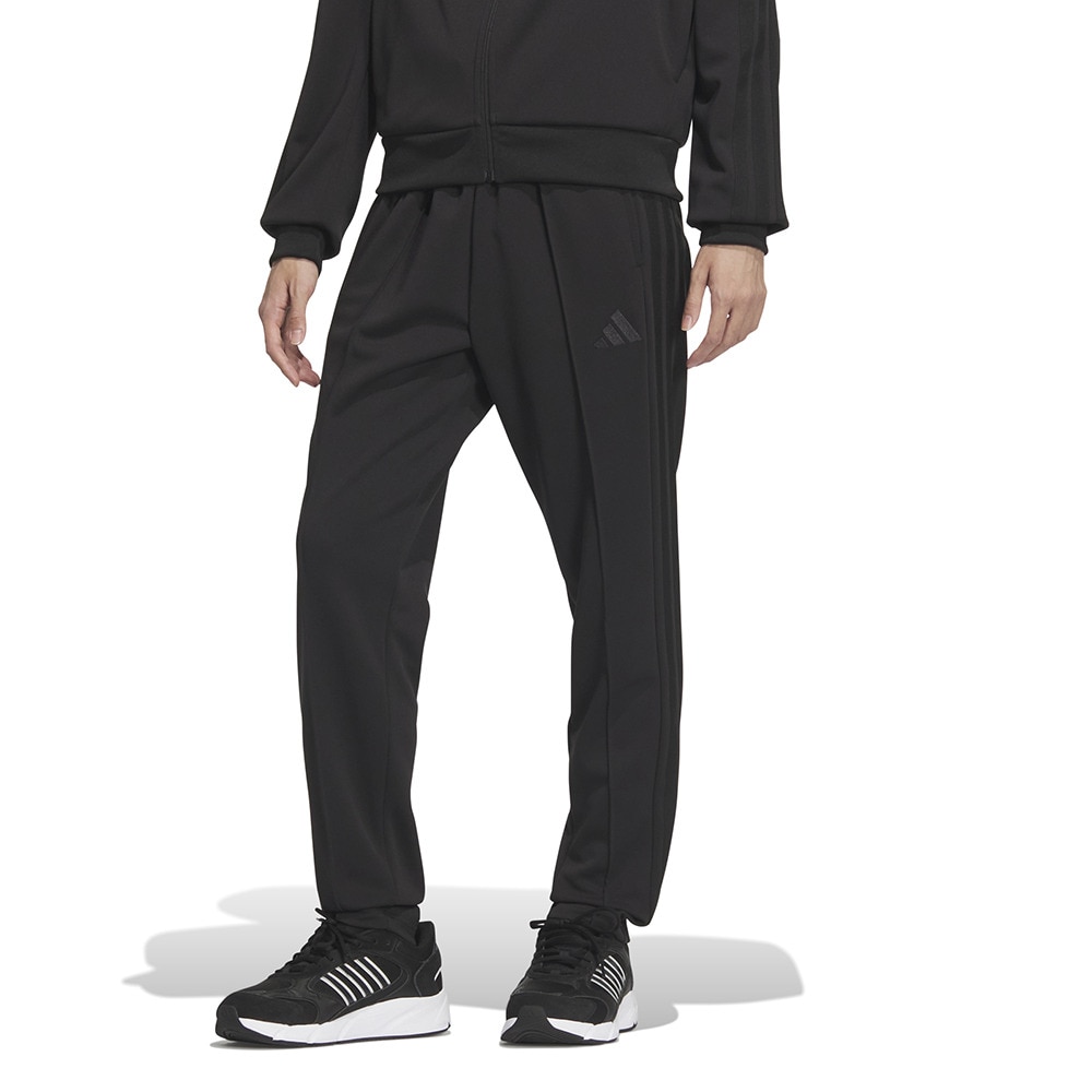 アディダス（adidas）（メンズ）スリーストライプス スリムフィット ダブルニット オープンヘム トラックパンツ JZR03-JV6991
