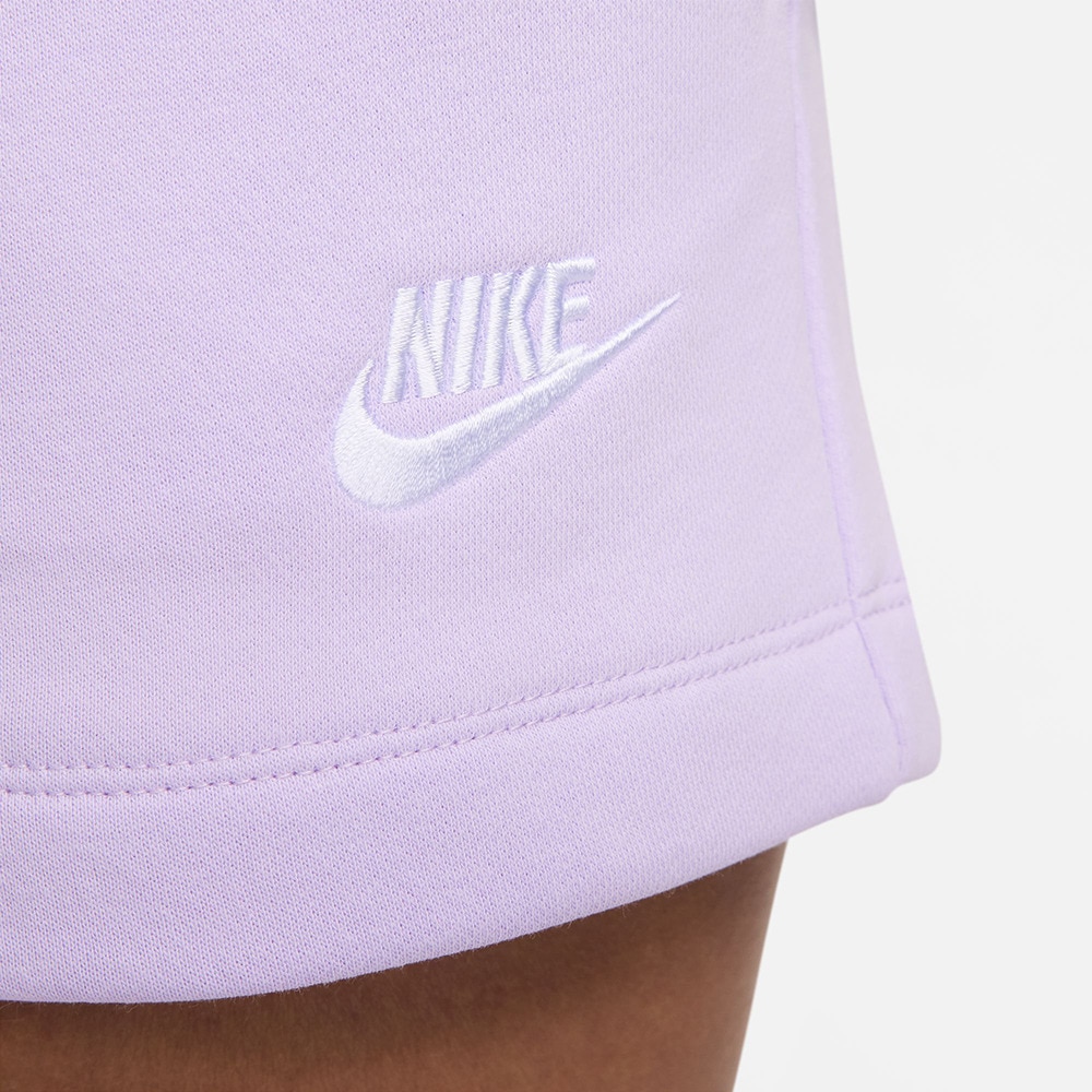 ナイキ（NIKE）（レディース）パンツ ショートパンツ 保温性 パープル クラブ フリース MR ミッドライズ ショートパンツ DQ5803-511
