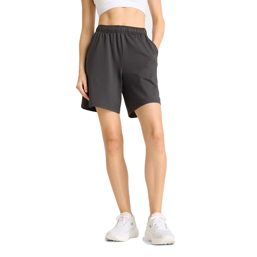 ニューバランス（new balance）（レディース）ライトフレンチテリーショーツ７インチ AWS51509BLK