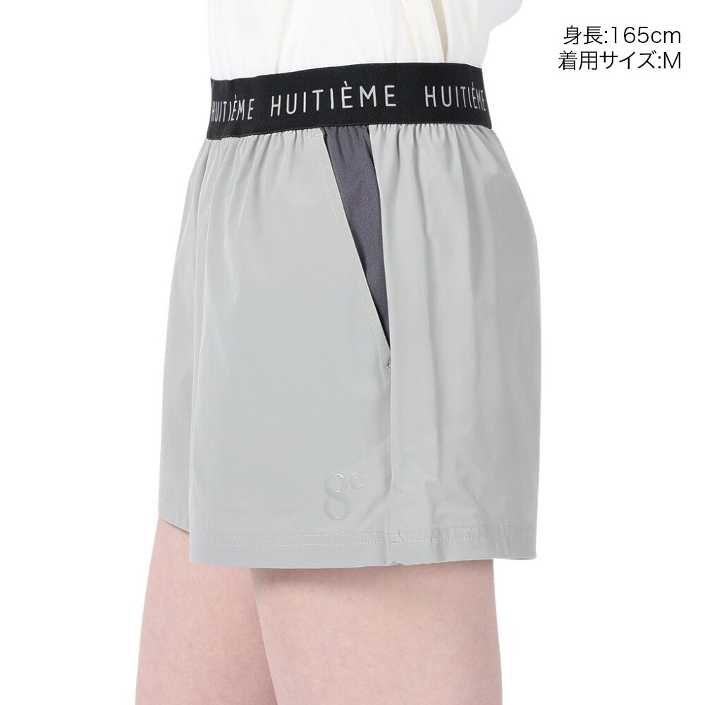 HUITIEME（レディース）ドライ 速乾 UV ロゴベルト ショートパンツ 192-76240-013
