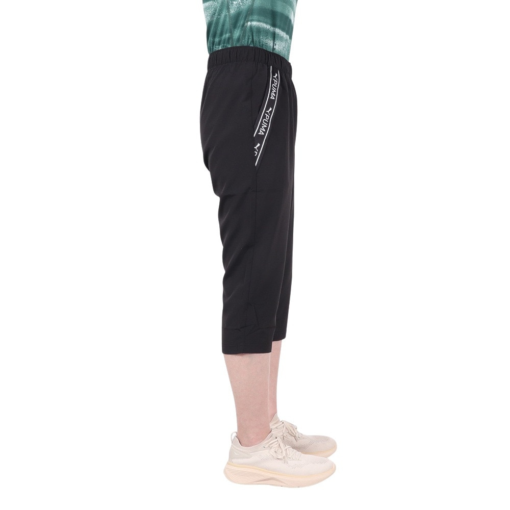 プーマ（PUMA）（レディース）ウーブン 3/4 パンツ 527824 01 BLK
