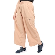 (レディース)パンツ レディース ウーブン ワイド クロップドパンツ 674945 89 BRW