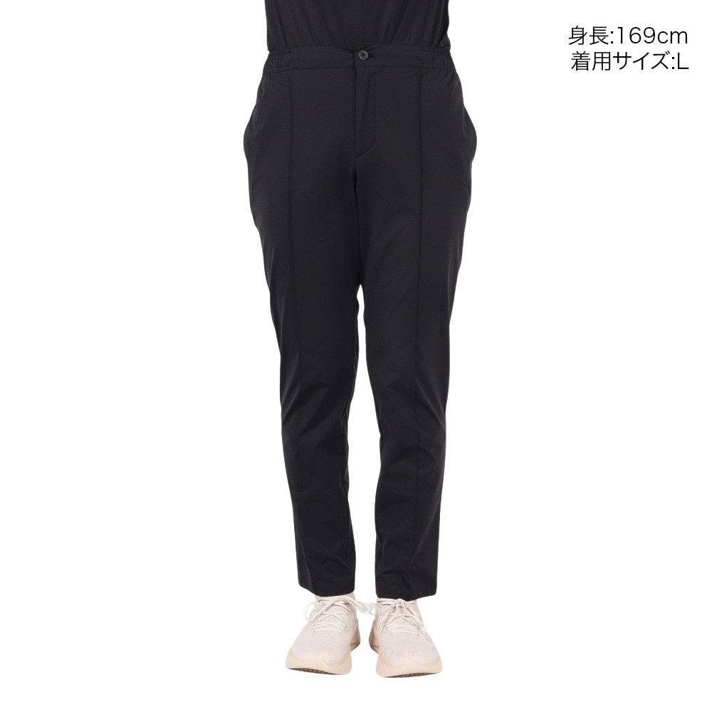 プーマ（PUMA）（レディース）ESS ニット ストレートパンツ 686940 01 BLK
