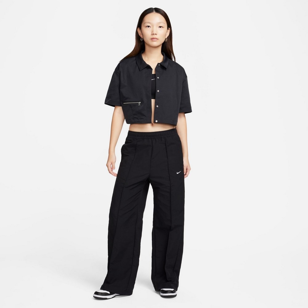 ナイキ（NIKE）（レディース）エブリシング ウーブン ミッドライズ オープンヘム パンツ FQ3589-010
