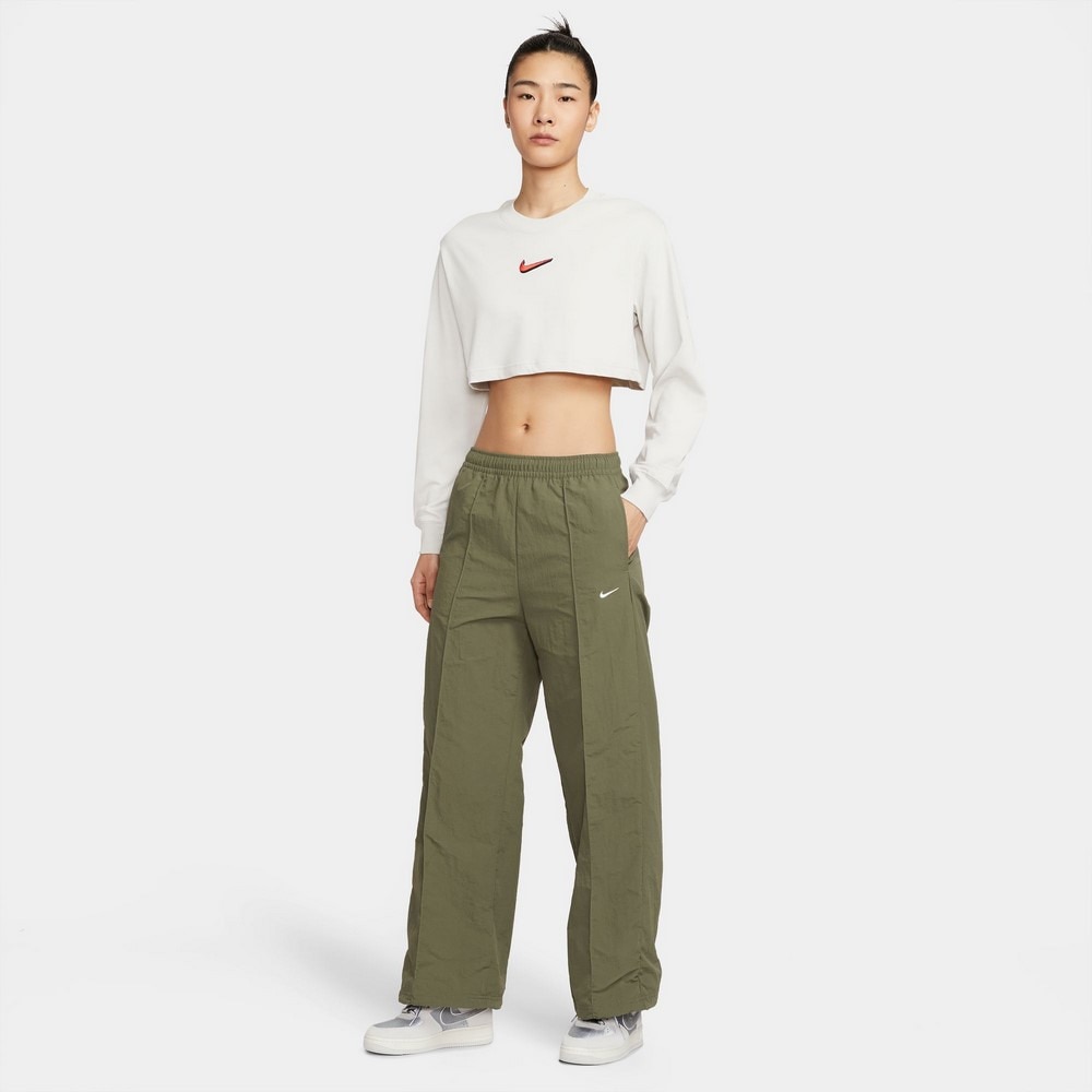 ナイキ（NIKE）（レディース）エブリシング ウーブン ミッドライズ オープンヘム パンツ FQ3589-222