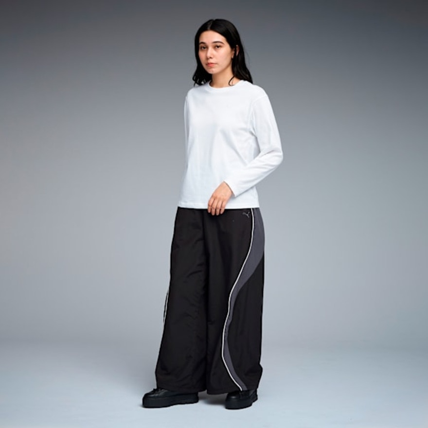 プーマ（PUMA）（レディース）CORE HERITAGE ラインド ウーブンパンツ 690172 01 BLK