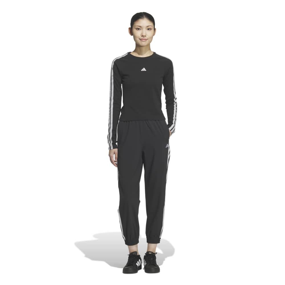 アディダス（adidas）（レディース）ストレッチ プレーンウィーブ レギュラーフィット テーパードレッグ カフドヘム パンツ C2948-KQ9262