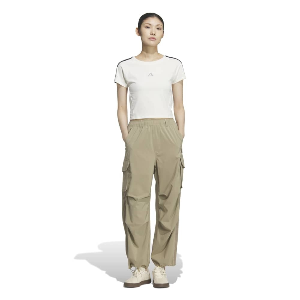 アディダス（adidas）（レディース）ストレッチ リップストップ ルーズフィット ストレートレッグ オープンヘムパンツ KS931-KQ9276