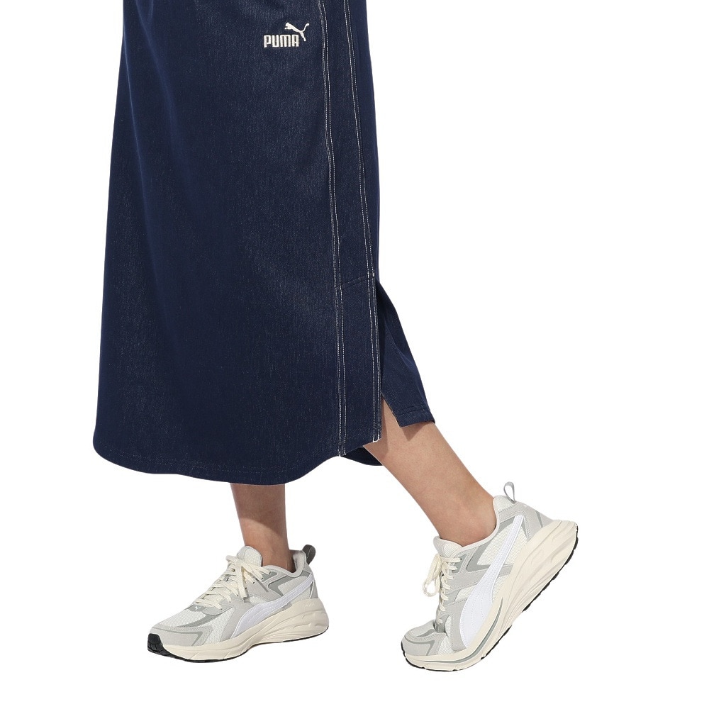 プーマ（PUMA）（レディース）CORE HERITAGE デニムライク ロングスカート 689366 06 NVY
