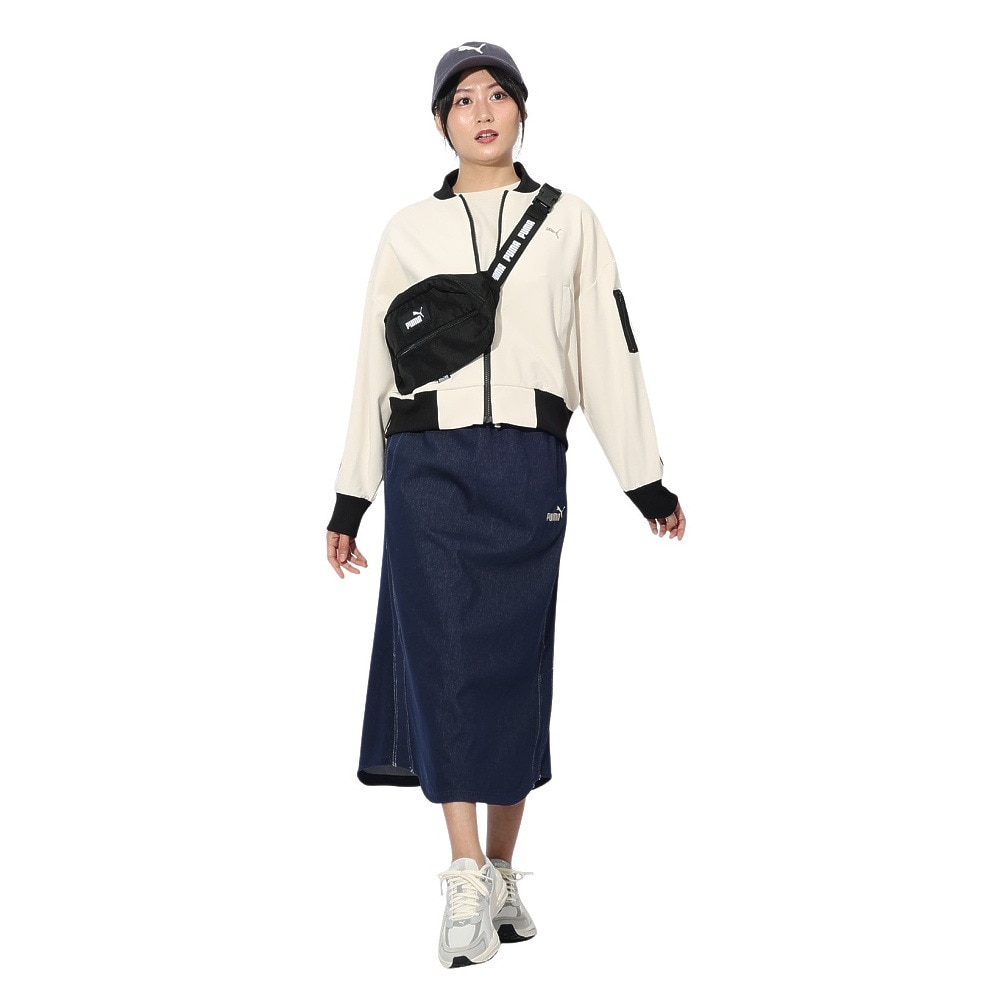 プーマ（PUMA）（レディース）CORE HERITAGE デニムライク ロングスカート 689366 06 NVY
