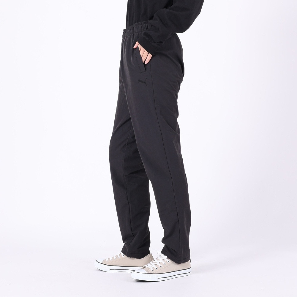 プーマ（PUMA）（レディース）ウーブンパンツ 起毛トリコットライニンク 679574 01 BLK