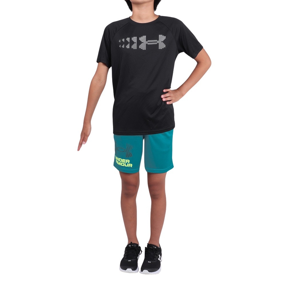 アンダーアーマー（UNDER ARMOUR）（キッズ）短パン ハーフパンツ テック ロゴ ショーツ 1383333 464