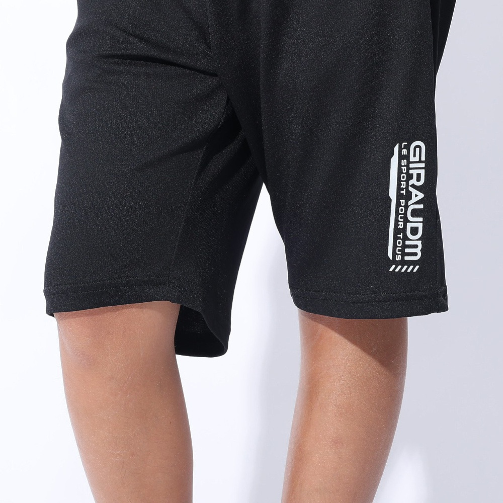 ジローム（GIRAUDM）（キッズ）ジュニア ドライプラスクール SHINE BLOCK メッシュハーフパンツ PT4S0068-TR868-GRSD BLK