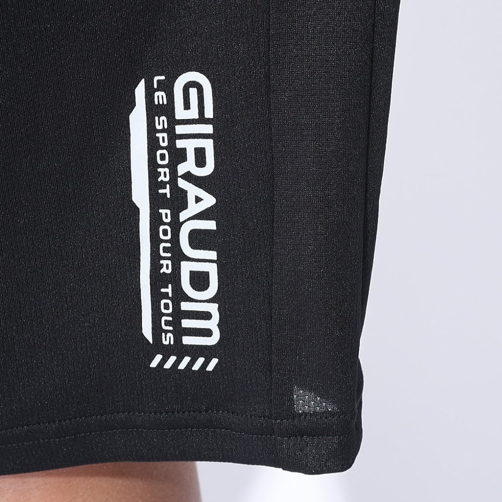 ジローム（GIRAUDM）（キッズ）ジュニア ドライプラスクール SHINE BLOCK メッシュハーフパンツ PT4S0068-TR868-GRSD BLK