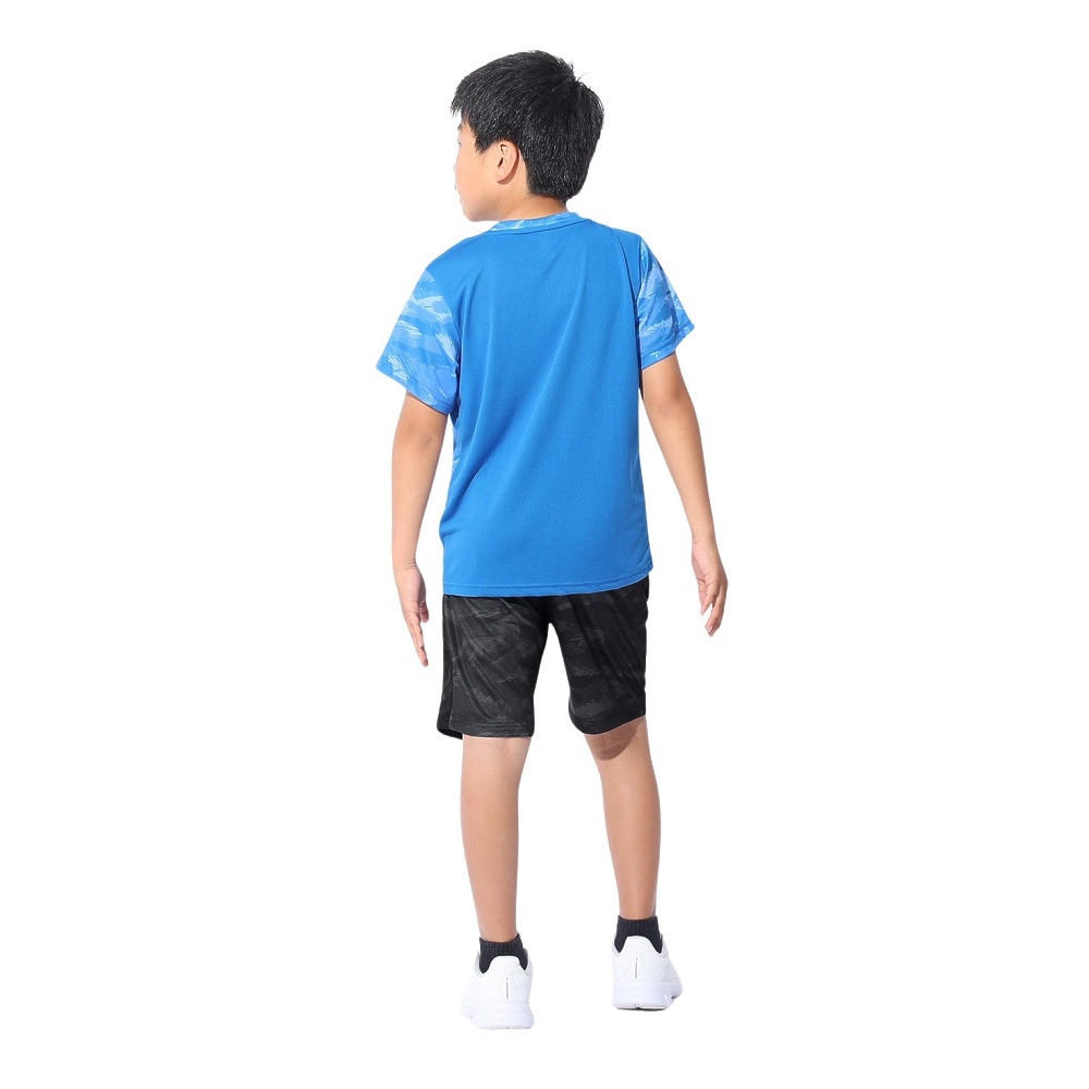 ジローム（GIRAUDM）（キッズ）ジュニア ドライプラスクール SHINE BLOCK メッシュハーフパンツ PT4S0068-TR868-GRSDPT BLK