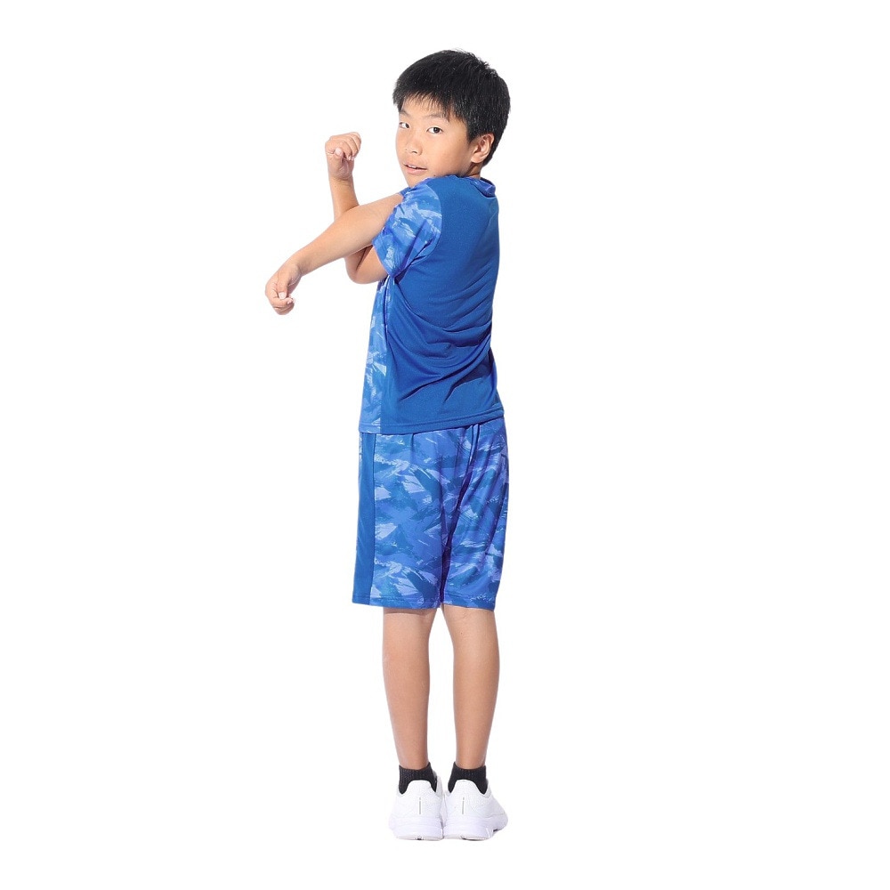 ジローム（GIRAUDM）（キッズ）ジュニア ドライプラスクール SHINE BLOCK メッシュハーフパンツ PT4S0068-TR868-GRSDPT BLU