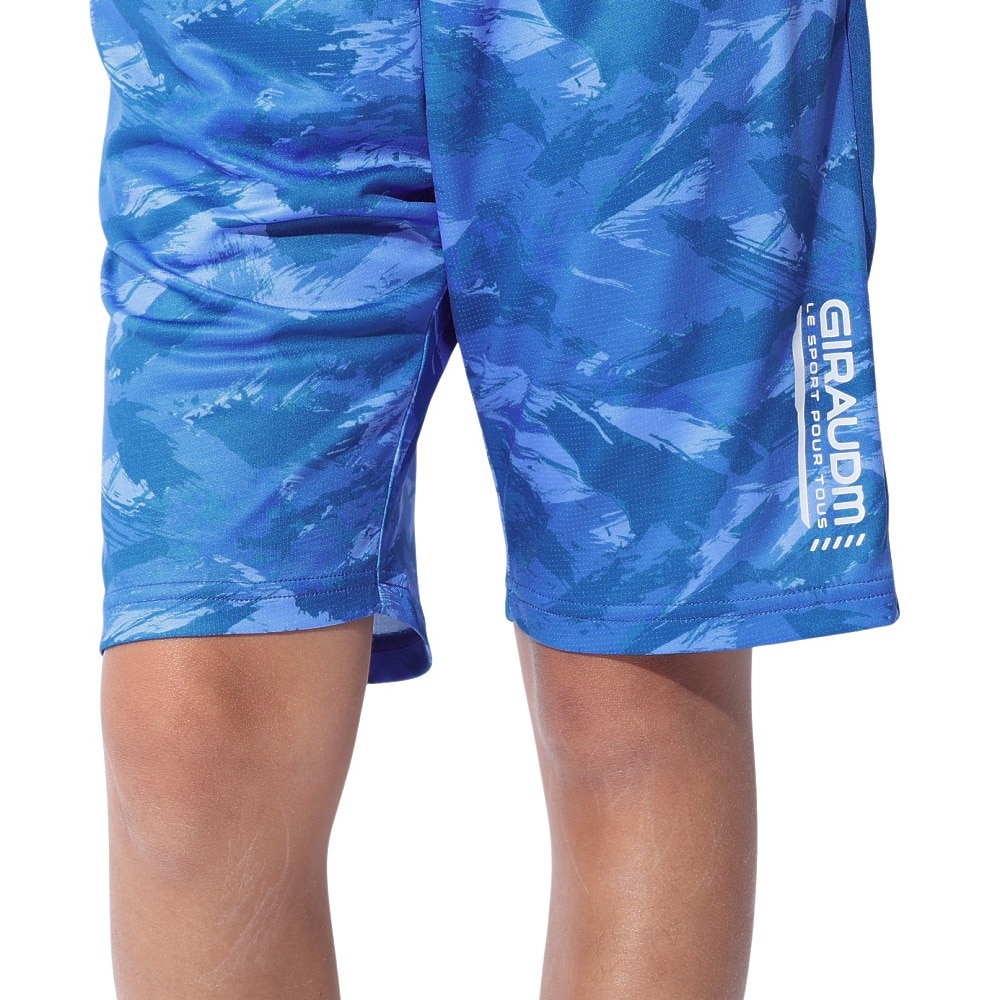 ジローム（GIRAUDM）（キッズ）ジュニア ドライプラスクール SHINE BLOCK メッシュハーフパンツ PT4S0068-TR868-GRSDPT BLU