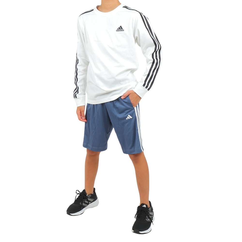 アディダス（adidas）（キッズ）ジュニア パンツ トレイン エッセンシャルズ スリーストライプス ショーツ ECL71-IP3985