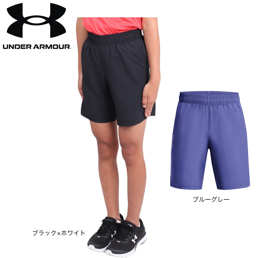 アンダーアーマー（UNDER ARMOUR）（キッズ）キッズ ウーブン ワードマーク ショーツ 1383341 561